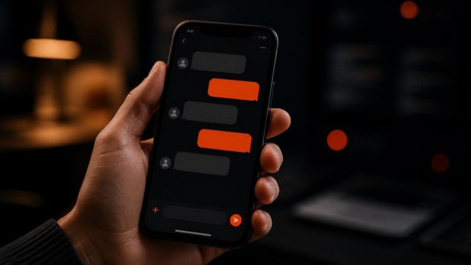 Conversa de atendimento no celular representando agentes de IA no atendimento de especialistas